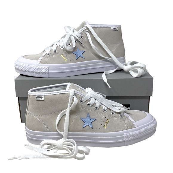 Converse x Alexis Sablone One Star Cons Pro Suede White Mid Shoes Women 171326C - Picture 3 of 9